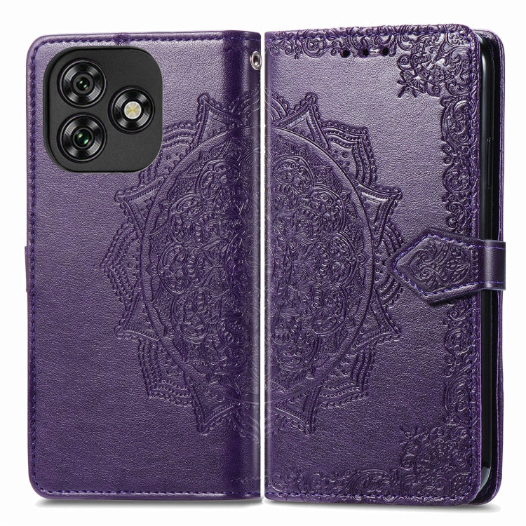 For Oukitel C53 Mandala Flower Embossed Leather Phone Case