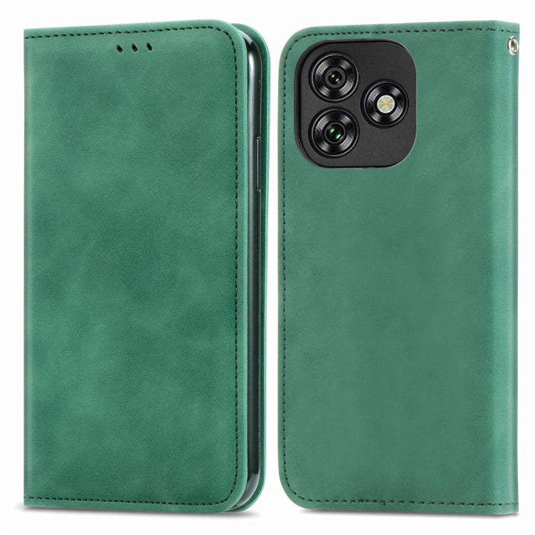 For Oukitel C53 Retro Skin Feel Magnetic Flip Leather Phone Case