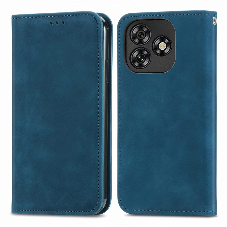 For Oukitel C53 Retro Skin Feel Magnetic Flip Leather Phone Case