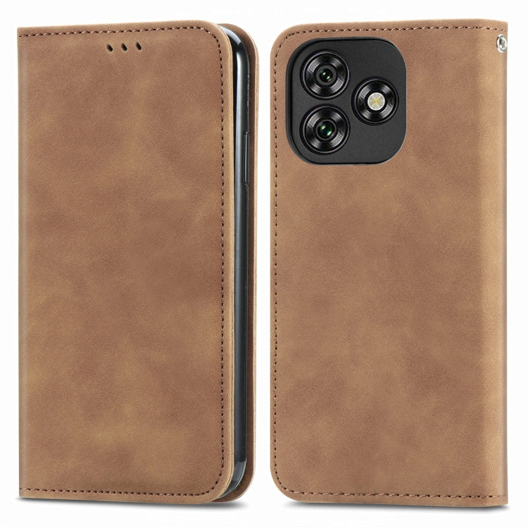 For Oukitel C53 Retro Skin Feel Magnetic Flip Leather Phone Case