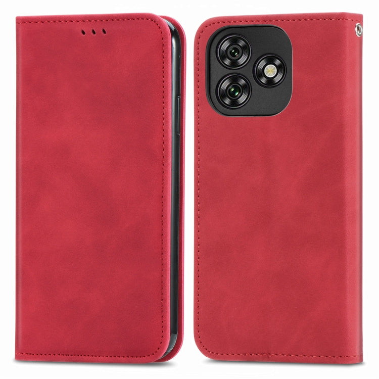 For Oukitel C53 Retro Skin Feel Magnetic Flip Leather Phone Case