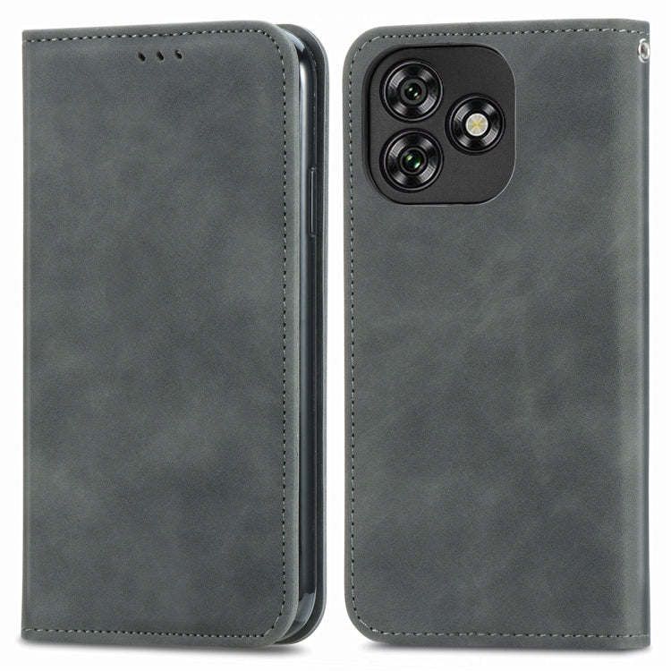 For Oukitel C53 Retro Skin Feel Magnetic Flip Leather Phone Case
