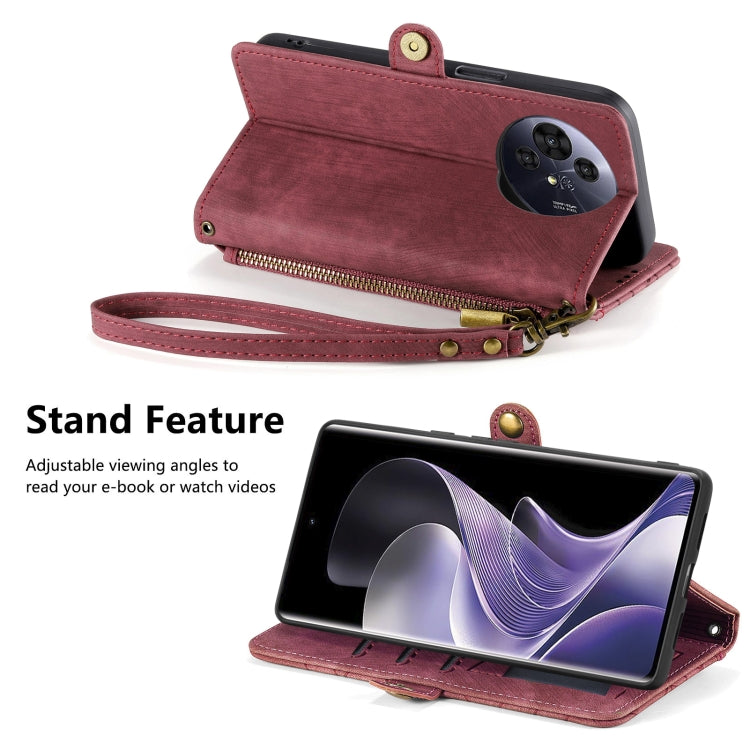 For TCL 50 Pro NxtPaper Geometric Zipper Wallet Side Buckle Leather Phone Case