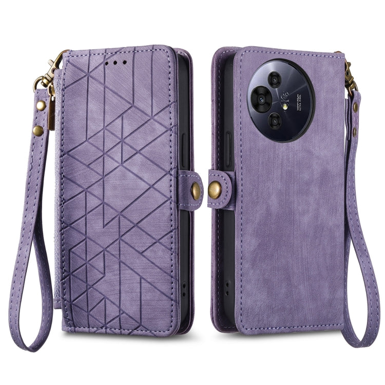 For TCL 50 Pro NxtPaper Geometric Zipper Wallet Side Buckle Leather Phone Case