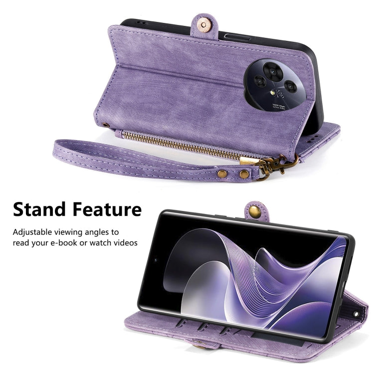 For TCL 50 Pro NxtPaper Geometric Zipper Wallet Side Buckle Leather Phone Case