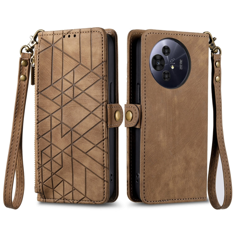 For TCL 50 Pro NxtPaper Geometric Zipper Wallet Side Buckle Leather Phone Case