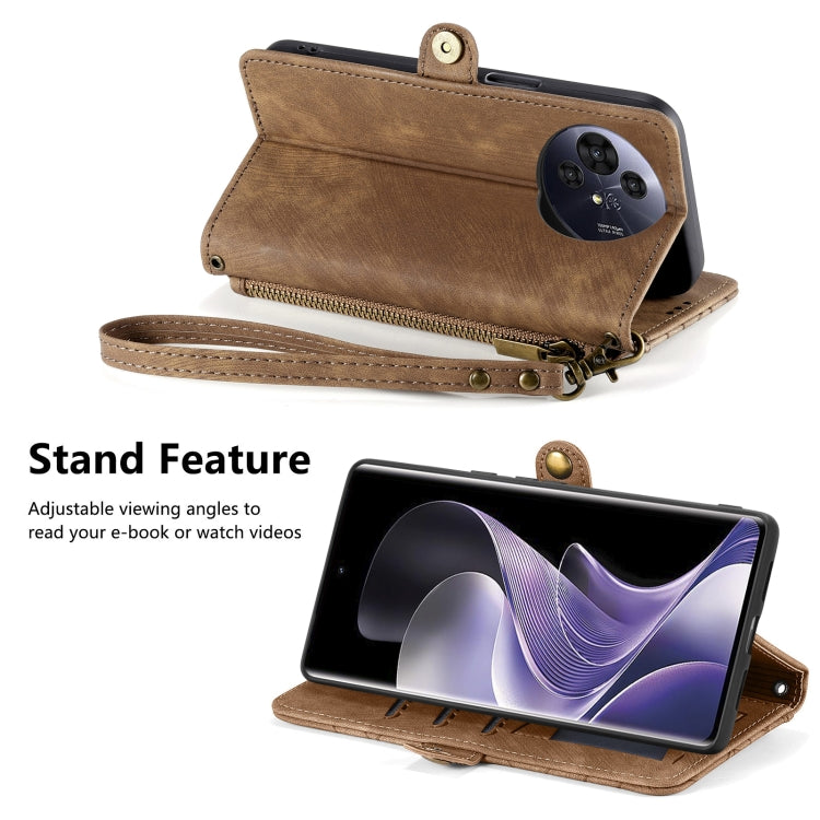 For TCL 50 Pro NxtPaper Geometric Zipper Wallet Side Buckle Leather Phone Case