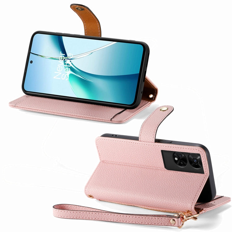 For TCL 50 5G Love Zipper Lanyard Leather Phone Case