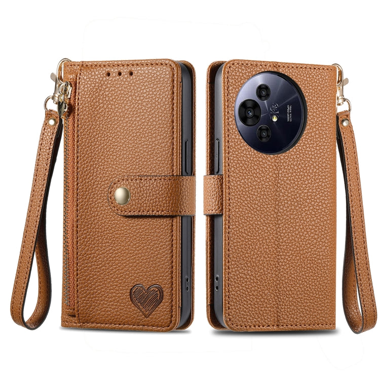For TCL 50 Pro NxtPaper Love Zipper Lanyard Leather Phone Case