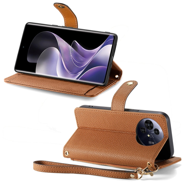 For TCL 50 Pro NxtPaper Love Zipper Lanyard Leather Phone Case