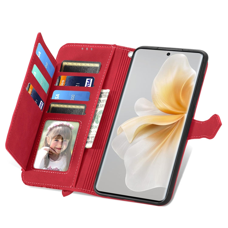 For TCL 50 5G Embossed Flower Zipper Leather Phone Case
