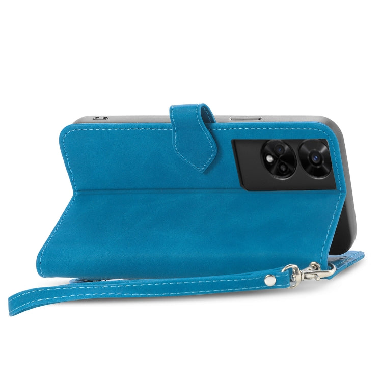 For TCL 50 5G Embossed Flower Zipper Leather Phone Case