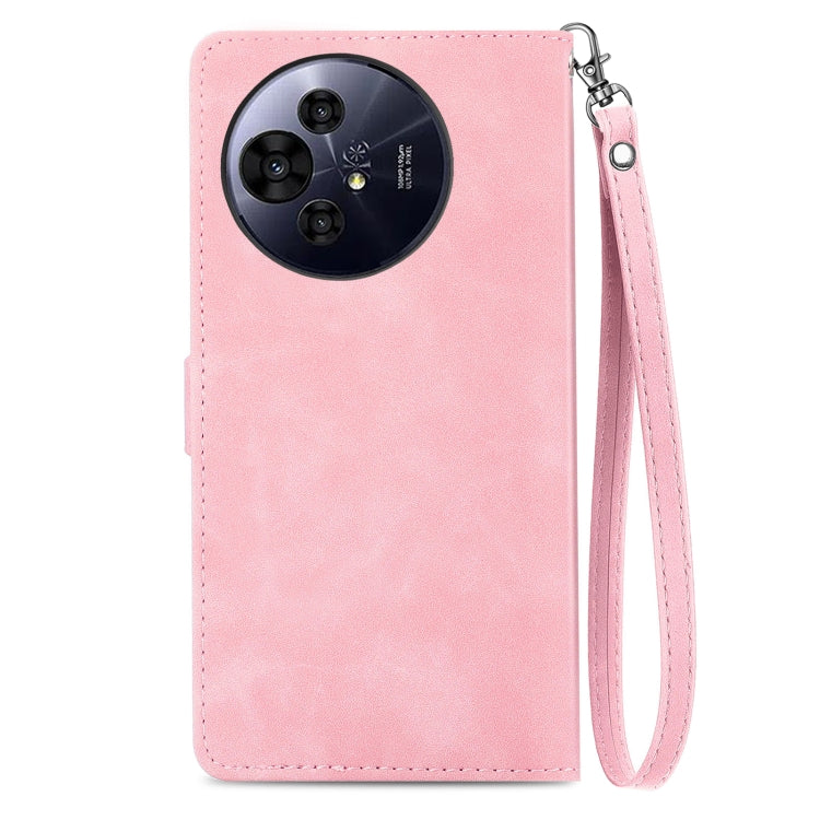 For TCL 50 Pro NxtPaper Embossed Flower Zipper Leather Phone Case