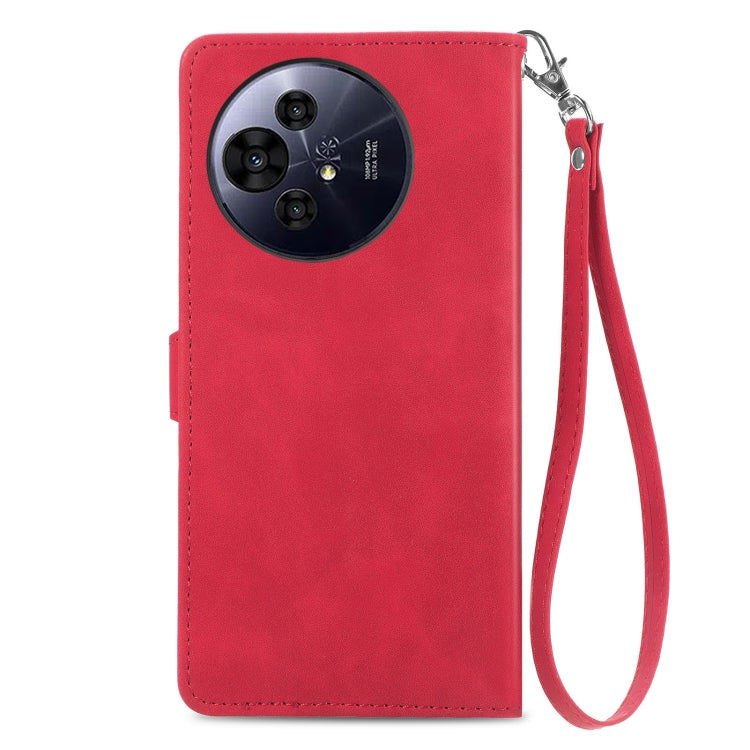 For TCL 50 Pro NxtPaper Embossed Flower Zipper Leather Phone Case