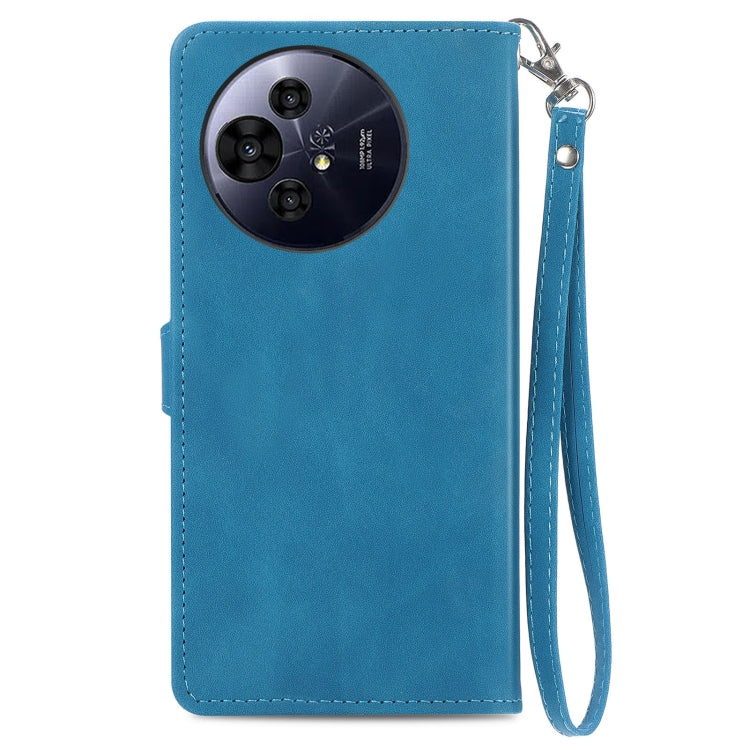 For TCL 50 Pro NxtPaper Embossed Flower Zipper Leather Phone Case