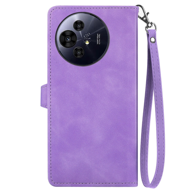 For TCL 50 Pro NxtPaper Embossed Flower Zipper Leather Phone Case