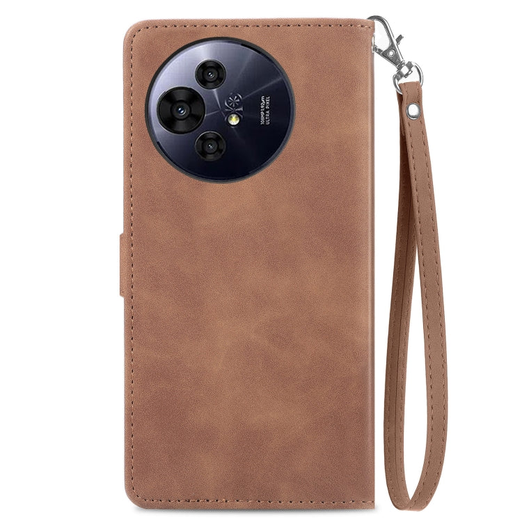 For TCL 50 Pro NxtPaper Embossed Flower Zipper Leather Phone Case