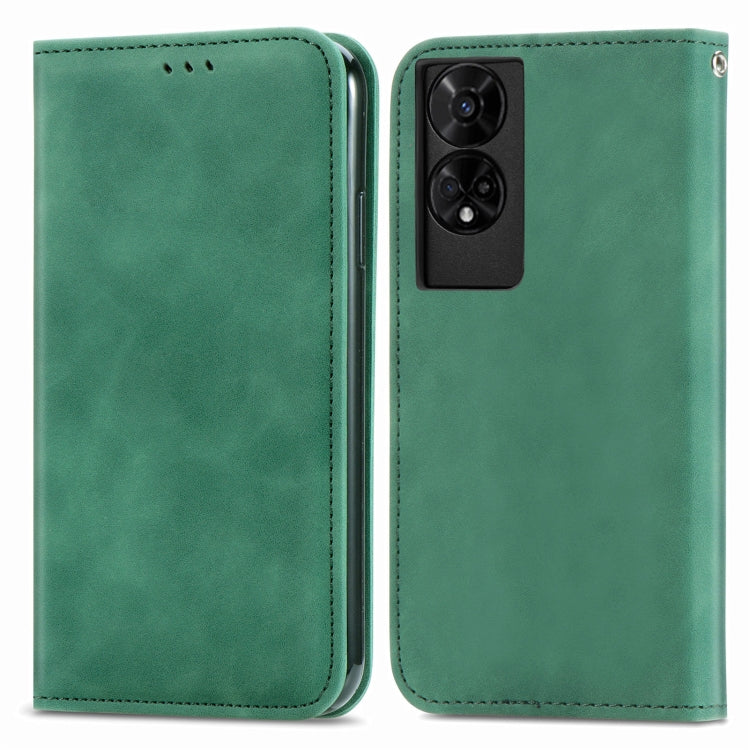 For TCL 50 5G Retro Skin Feel Magnetic Flip Leather Phone Case