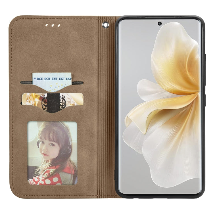 For TCL 50 5G Retro Skin Feel Magnetic Flip Leather Phone Case