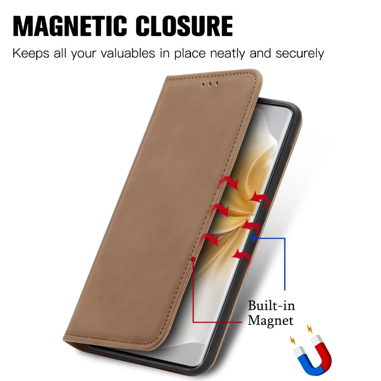 For TCL 50 5G Retro Skin Feel Magnetic Flip Leather Phone Case