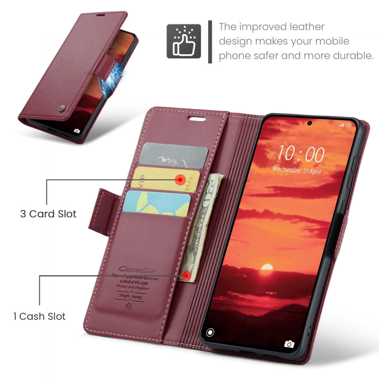 For Xiaomi 14T CaseMe 023 Butterfly Buckle Litchi Texture RFID Anti-theft Leather Phone Case
