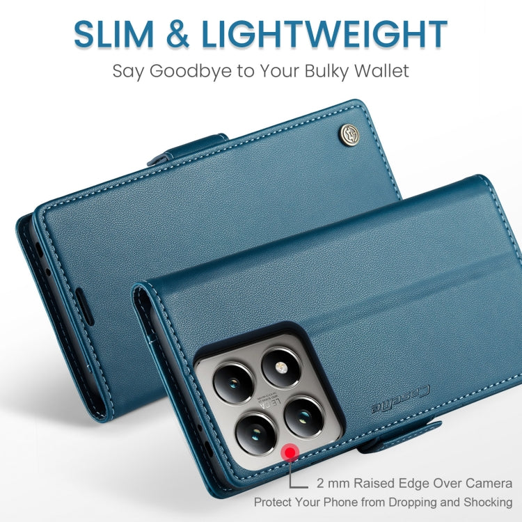 For Xiaomi 14T CaseMe 023 Butterfly Buckle Litchi Texture RFID Anti-theft Leather Phone Case
