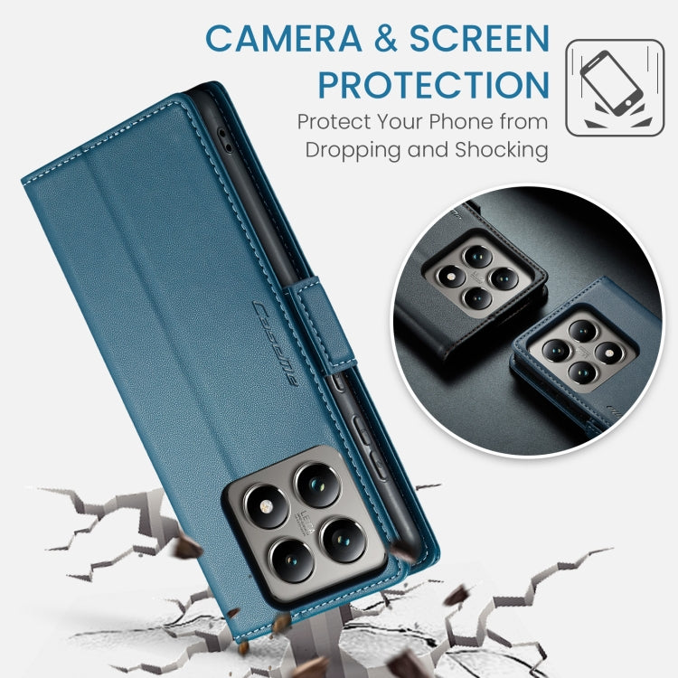 For Xiaomi 14T CaseMe 023 Butterfly Buckle Litchi Texture RFID Anti-theft Leather Phone Case