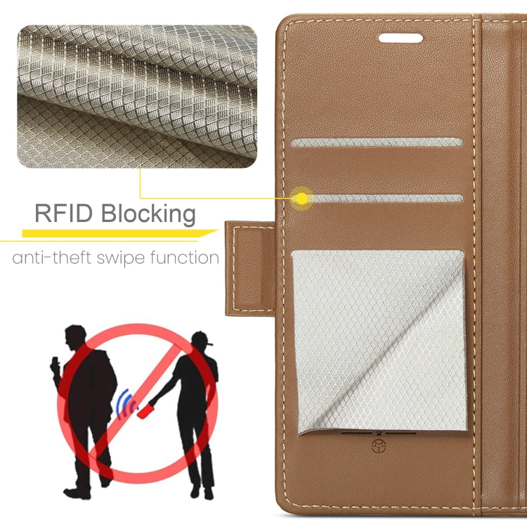For Xiaomi 14T CaseMe 023 Butterfly Buckle Litchi Texture RFID Anti-theft Leather Phone Case