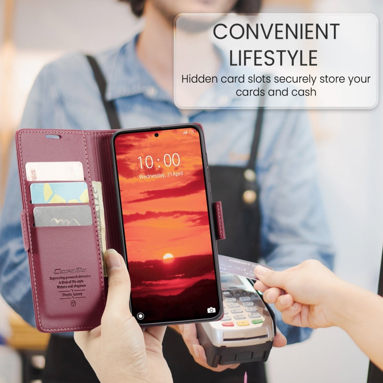 For Xiaomi 14T Pro CaseMe 023 Butterfly Buckle Litchi Texture RFID Anti-theft Leather Phone Case