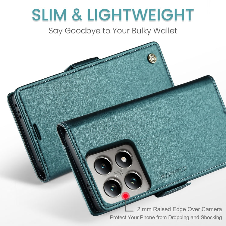 For Xiaomi 14T Pro CaseMe 023 Butterfly Buckle Litchi Texture RFID Anti-theft Leather Phone Case