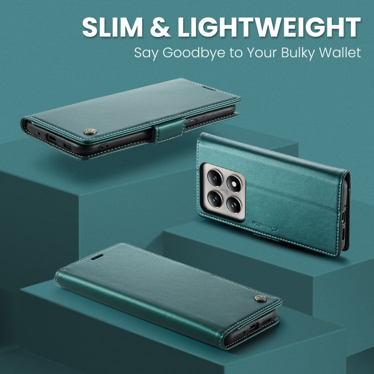 For Xiaomi 14T Pro CaseMe 023 Butterfly Buckle Litchi Texture RFID Anti-theft Leather Phone Case