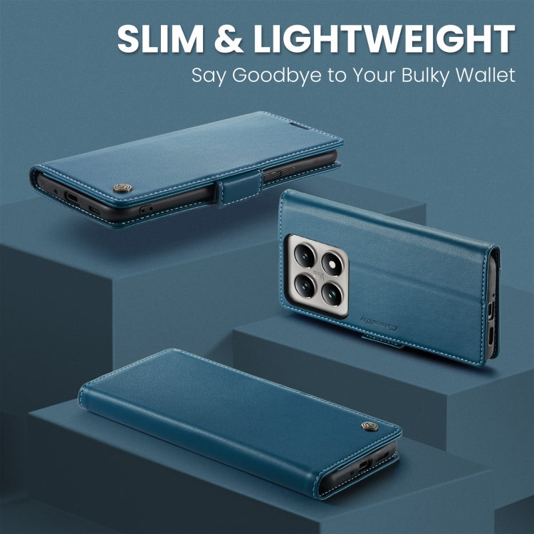 For Xiaomi 14T Pro CaseMe 023 Butterfly Buckle Litchi Texture RFID Anti-theft Leather Phone Case