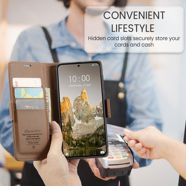 For Xiaomi 14T Pro CaseMe 023 Butterfly Buckle Litchi Texture RFID Anti-theft Leather Phone Case