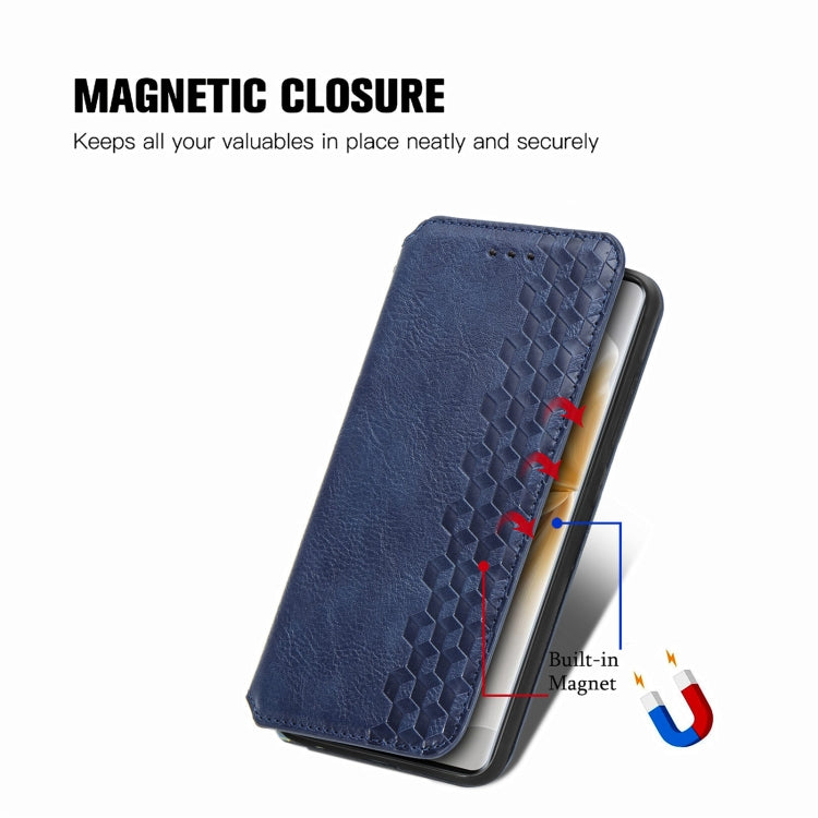 For TCL 50 5G Cubic Grid Pressed Magnetic Leather Phone Case