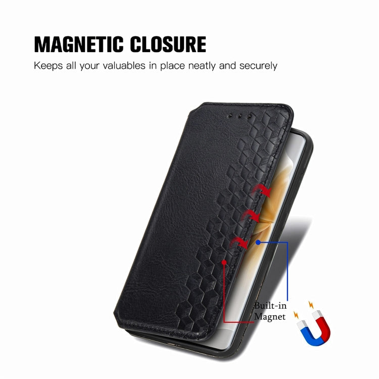For TCL 50 5G Cubic Grid Pressed Magnetic Leather Phone Case