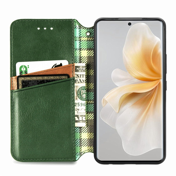 For TCL 50 5G Cubic Grid Pressed Magnetic Leather Phone Case