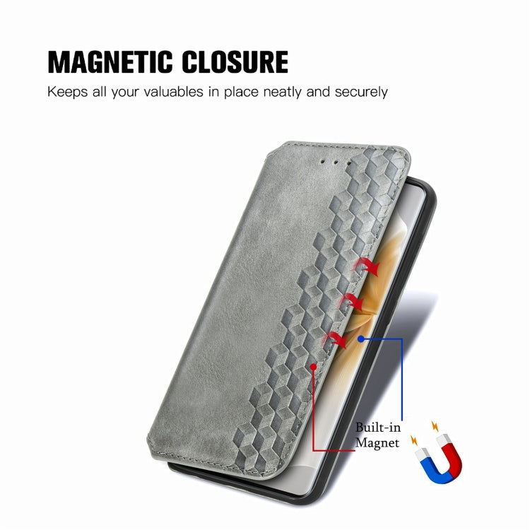 For TCL 50 5G Cubic Grid Pressed Magnetic Leather Phone Case