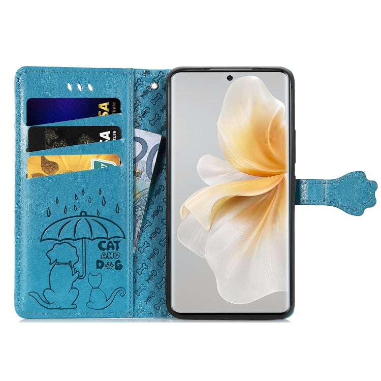 For TCL 50 Pro NxtPaper Cat and Dog Embossed Leather Phone Case
