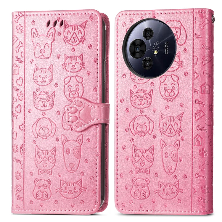For TCL 50 Pro NxtPaper Cat and Dog Embossed Leather Phone Case