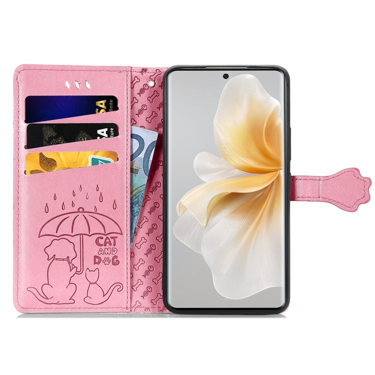 For TCL 50 Pro NxtPaper Cat and Dog Embossed Leather Phone Case