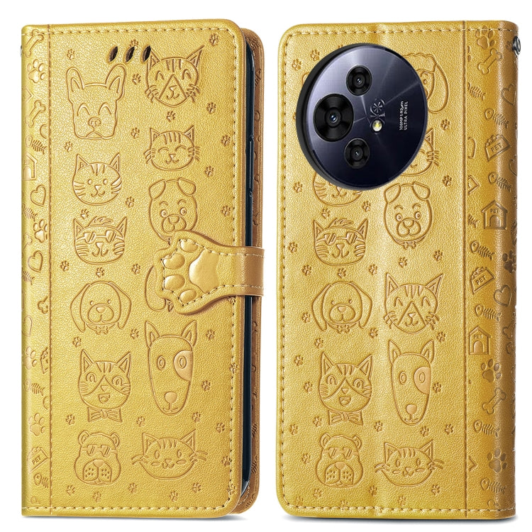 For TCL 50 Pro NxtPaper Cat and Dog Embossed Leather Phone Case