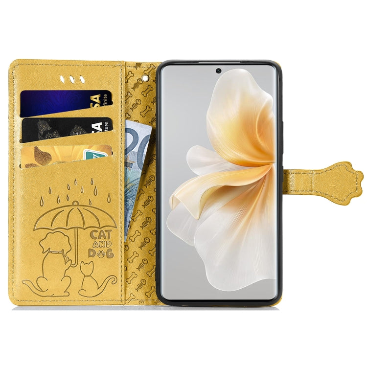For TCL 50 Pro NxtPaper Cat and Dog Embossed Leather Phone Case