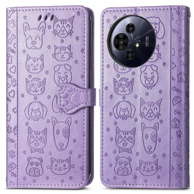 For TCL 50 Pro NxtPaper Cat and Dog Embossed Leather Phone Case
