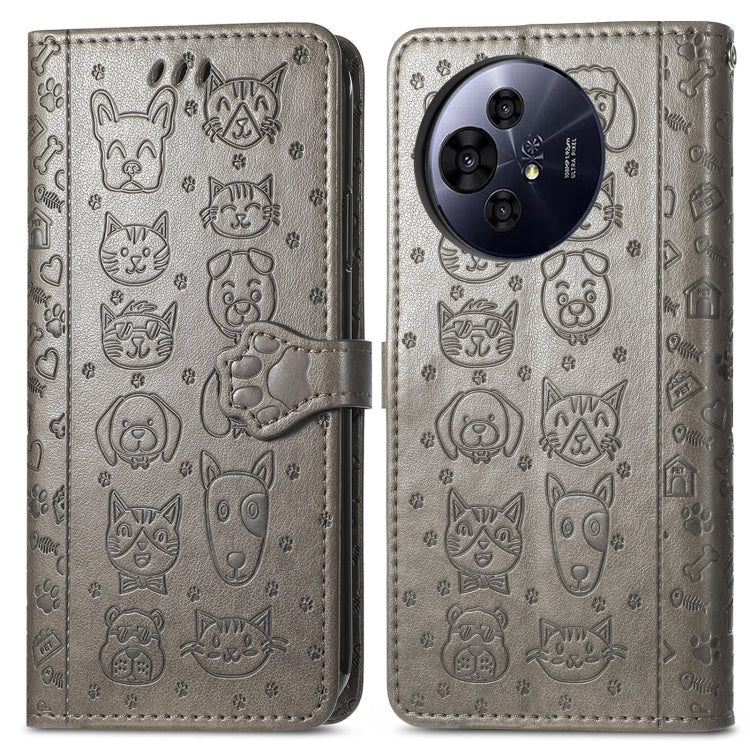For TCL 50 Pro NxtPaper Cat and Dog Embossed Leather Phone Case
