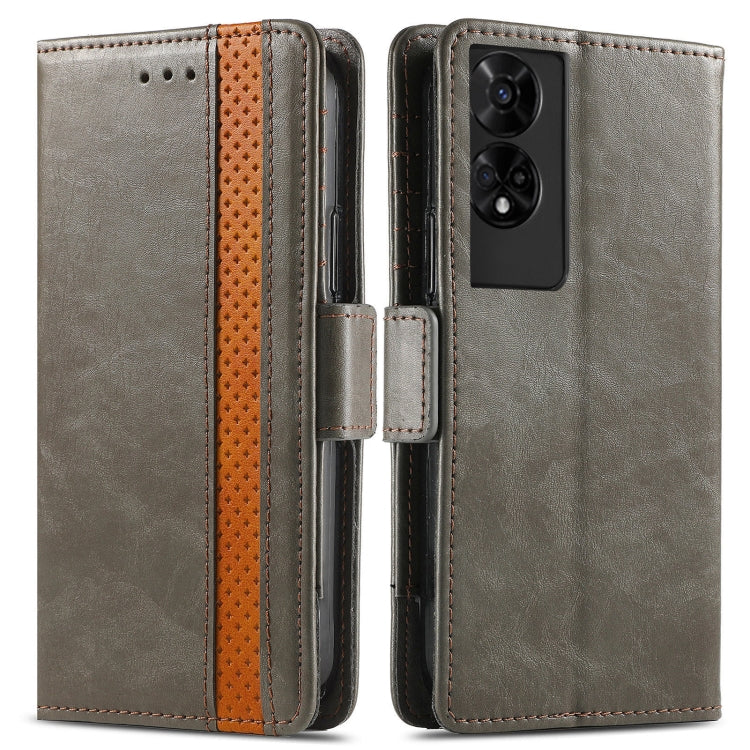 For TCL 50 5G CaseNeo Splicing Dual Magnetic Buckle Leather Phone Case