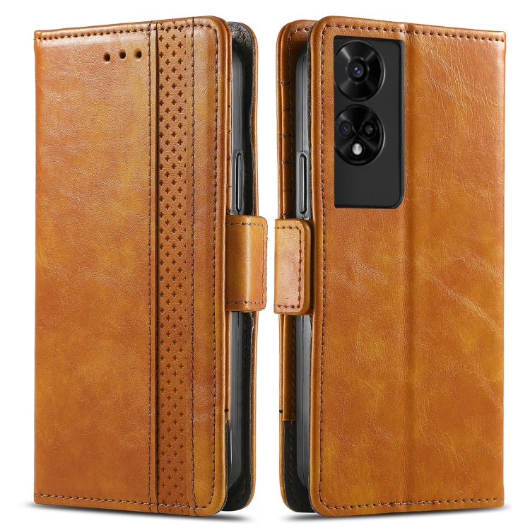 For TCL 50 5G CaseNeo Splicing Dual Magnetic Buckle Leather Phone Case