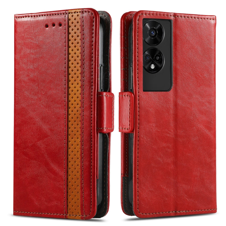 For TCL 50 5G CaseNeo Splicing Dual Magnetic Buckle Leather Phone Case
