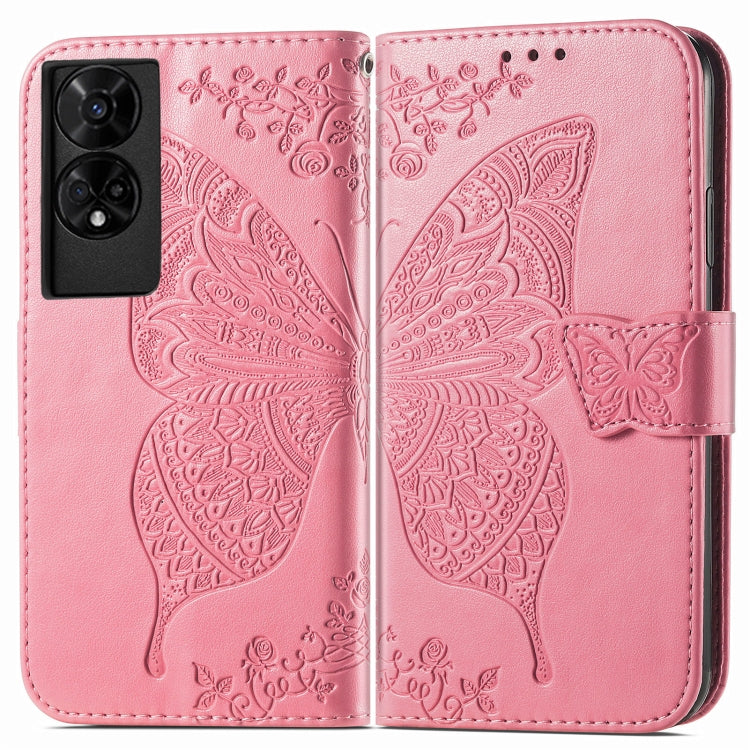For TCL 50 5G Butterfly Love Flower Embossed Leather Phone Case