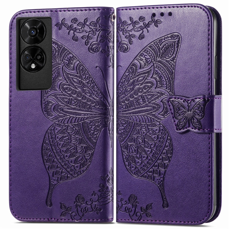 For TCL 50 5G Butterfly Love Flower Embossed Leather Phone Case