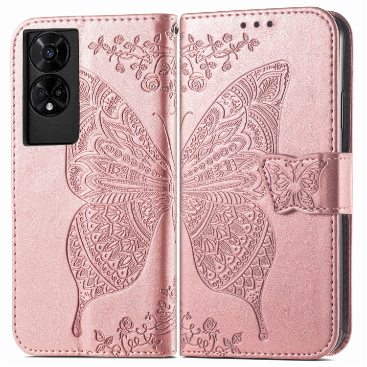 For TCL 50 5G Butterfly Love Flower Embossed Leather Phone Case